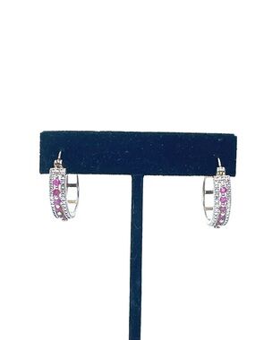 Sterling Gold Washed Ruby Earrings
